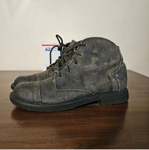 Bed Stu Distressed Cap Toe Leather Boots Gray Men's Sz 8 EUC